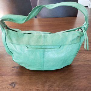 Hobo mint green leather hobo shoulder bag